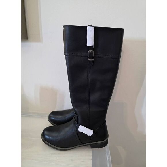 Propet Womens Tasha WFX095L Black Round Toe Mid Calf Riding Boots Size 6.5 NWOB - Picture 1 of 11